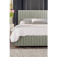 Laurence Llewelyn-Bowen Estella Ottoman Storage Bed in Plush Velvet Fabric, Custom Made in Duck Egg Blue | Size: Super King