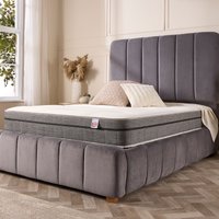 Aspire Memory Foam Tufted Bonnell Spring Mattress in White | Size: King