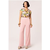 Hell Bunny Women's Giselle 50's Style Plain Trousers Pink | Size: XL