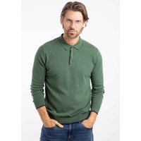 Alden Long Sleeve Knitted Polo Dark