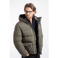 Weird Fish Men's Calderwood Heavy Weight Padded Jacket in Dark Green | Size: Small