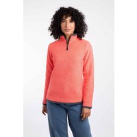 Weird Fish Women's Beye 1/4 Zip Grid Fleece in Coral | Size: 8