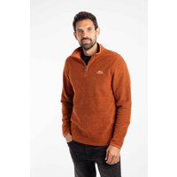 Errill 1 4 Zip Textured Fleece Burnt
