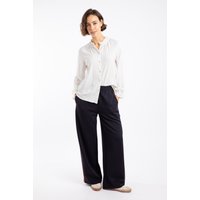 Donna Frilly Edge Cotton Dobby Shirt