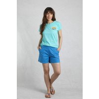 Weird Fish Women's Deeley Ripstop Shorts in Turquoise | Size: 8