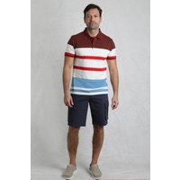 Sunbury Cotton Striped Pique Polo Shirt