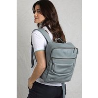 Weird Fish Women's Apperly Faux Leather Backpack in Duck Egg Blue