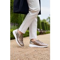 Metallic Comfort Trainer Side Zip & Perforated Detailing