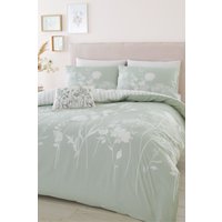 Catherine Lansfield Meadowsweet Floral Duvet Set in Green | Size: King