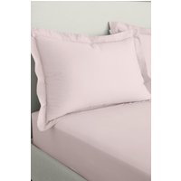 Bianca Pink 200TC 100% Cotton Percale Oxford Pillowcase Pair - One Size / Pink