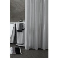 Catherine Lansfield 'Textured Stripe' Shower Curtain in Silver