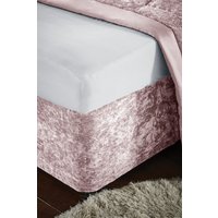 Catherine Lansfield 'Crushed Velvet' Divan Base Wrap in Pink | Size: King