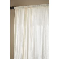 Pineapple Elephant 'Zofia Broderie Anglaise' Voile Curtain Panel in Natural | Size: 140 cm width x 229 cm drop