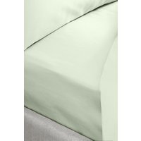 Bianca 400 Thread Count Cotton Sateen 36cm Depth Sheet in Green | Size: Double Fitted