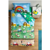 Catherine Lansfield Farmyard Animals Duvet Set in Blue | Size: Double