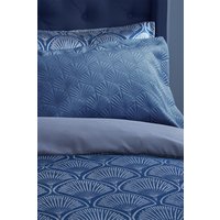 Catherine Lansfield 'Art Deco Pearl' Pillowsham Pair in Navy