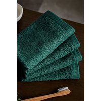 Catherine Lansfield 'Quick Dry' Face Cloth 4 Pack in Emerald