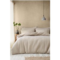 Pineapple Elephant 'Tamba Jersey Stripe' Duvet Cover Set in Natural | Size: Double