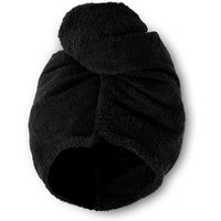 Catherine Lansfield 'Quick Dry' Cotton Turbie Head Wrap Towel Pair in Black