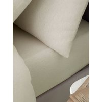 Catherine Lansfield 'Brushed Cotton' Fitted Sheet in Cream | Size: Double Fitted