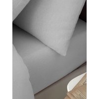 Catherine Lansfield 'Brushed Cotton' Fitted Sheet in Grey | Size: Double Fitted