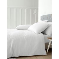 Catherine Lansfield 'Brushed Cotton' Duvet Cover Set in White | Size: Double