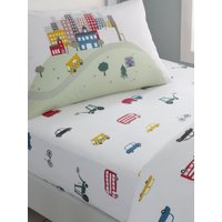 Bianca 'Transport' Cotton Fitted Sheet in White | Size: Single