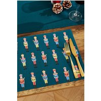 Catherine Lansfield 'Christmas Nutcracker' Cotton Dining Placemat 4 Pack in Green