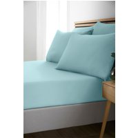 Catherine Lansfield So Soft Non Iron Fitted Sheet in Duck Egg Blue | Size: Double Fitted