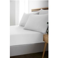 Catherine Lansfield So Soft Non Iron Fitted Sheet in White | Size: Double Fitted