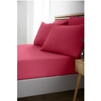 Catherine Lansfield So Soft Non Iron Fitted Sheet in Bright Pink | Size: King Fitted