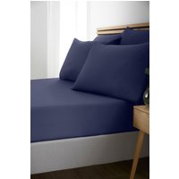 Catherine Lansfield So Soft Non Iron Fitted Sheet in Navy | Size: Super King Fitted