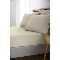 Catherine Lansfield So Soft Non Iron Fitted Sheet in Natural | Size: Super King Fitted
