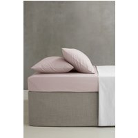 Catherine Lansfield 'Easy Iron Percale' Combed Polycotton 35cm Depth Sheet in Pink | Size: King Fitted