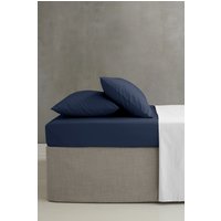 Catherine Lansfield 'Easy Iron Percale' Combed Polycotton 25cm Depth Sheet in Navy | Size: Super King Fitted