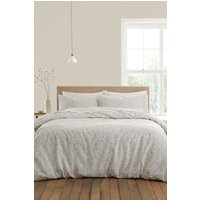 Bianca 'Shadow Leaves' 200TC Cotton Duvet Cover Set in Natural | Size: Double
