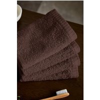 Catherine Lansfield 'Quick Dry' Face Cloth 4 Pack in Chocolate