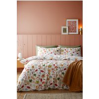 Catherine Lansfield 'Autumn Pumpkins' Reversible Duvet Cover Set in Orange | Size: Double