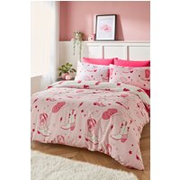 Sassy B 'Cowgirl Boot' Reversible Duvet Cover Set in Pink | Size: Double