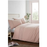 Catherine Lansfield 'Broderie Anglaise' Duvet Cover Set in Pink | Size: King