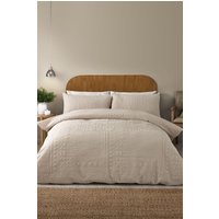 Catherine Lansfield 'Folkstone Geo' Duvet Cover Set in Natural | Size: King