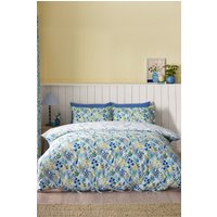 Catherine Lansfield 'Tilly Floral' Reversible Duvet Cover Set in Blue | Size: Double