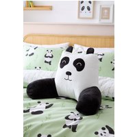 Catherine Lansfield 'Perry Panda' Cuddle Cushion Back Rest in Black