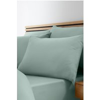 Catherine Lansfield So Soft Non Iron Fitted Sheet in Green | Size: Double Fitted