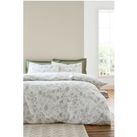 Bianca 'Thea Floral' 200 Thread Count Cotton Reversible Duvet Cover Set in Green | Size: Single