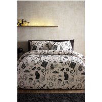 Catherine Lansfield 'Enchanted Witchcraft' Reversible Duvet Cover Set in Black | Size: Double