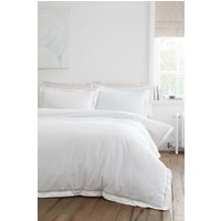 Bianca 'Oxford Lace' 200 Thread Count Cotton Duvet Cover Set in White | Size: Single