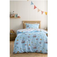 Belle & Boo 'Pirates' Reversible Cotton Duvet Cover Set in Blue | Size: Single