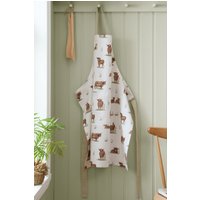Catherine Lansfield 'Angus Highland Cow' Cotton Kitchen Adult Apron in Natural