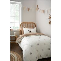 Catherine Lansfield 'Cosy Bear' So Soft Duvet Cover Set in Natural | Size: Single